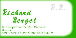 richard mergel business card