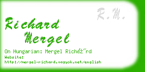 richard mergel business card
